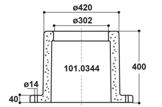 Thermo-Rohr, 400 mm