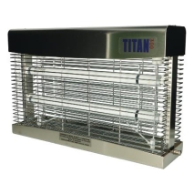 Titan 300 Flykiller Fliegenlampe Edelstahl, 2x 15W